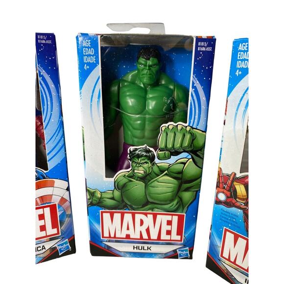 Marvel Lot Of 4 Action Figures 6” Captain America, Hulk, Ironman, Black Panther - Picture 3 of 8